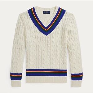 NWT Polo Ralph Lauren The Iconic Cricket Sweater Toddler Boys Size 2T Cable Knit